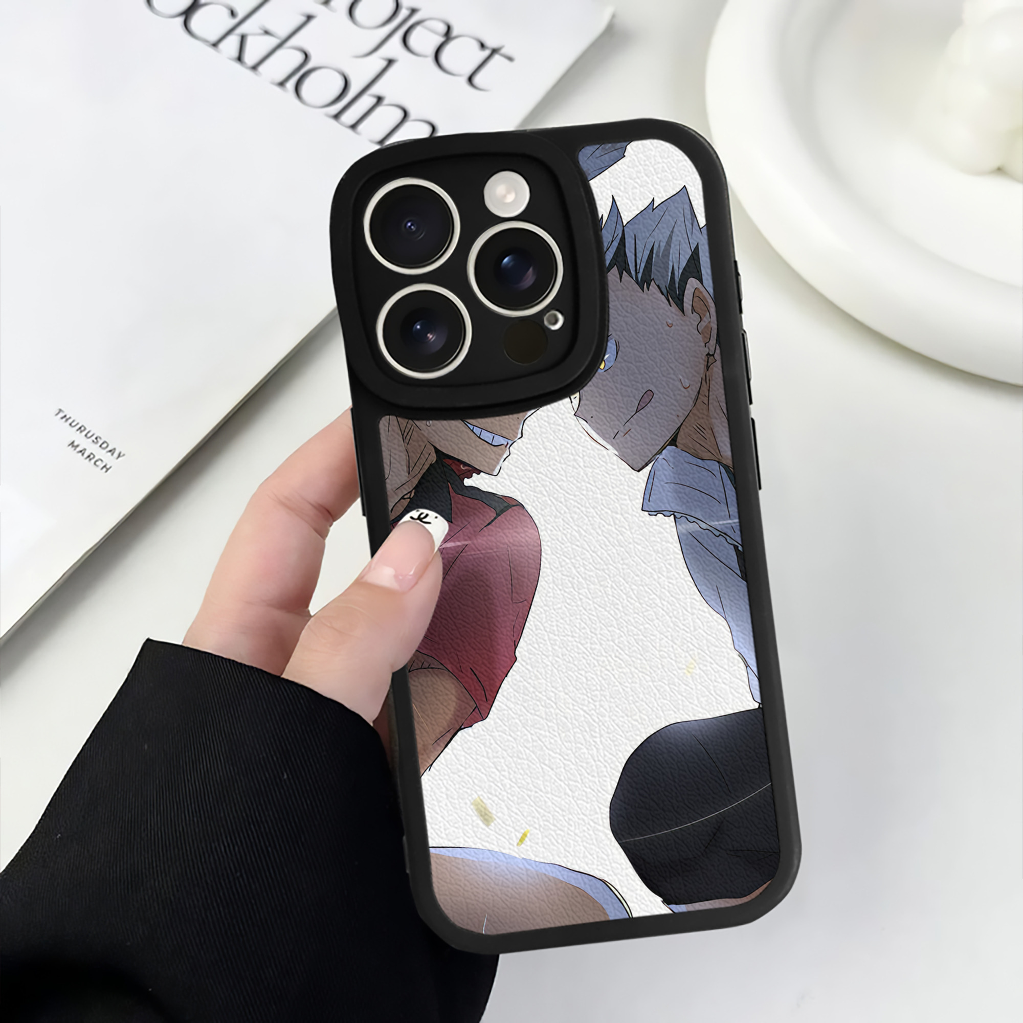 （画像用） ハイキュー!! Haikyu!! 【iPhone 16シリーズ対応】シリコンスマホケース（レザー調） 材質：シリコン